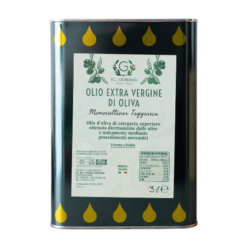 Lattina da 1 litro olio EVO Taggiasca &mdash; Azienda Agricola Fratelli Giordano