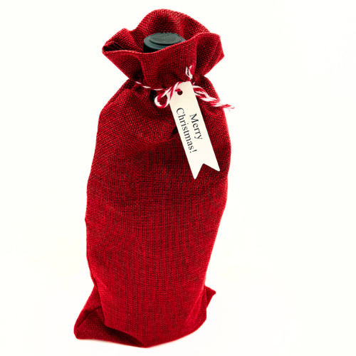 Confezione Regalo Bottiglia Sacchetto Rosso